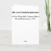 Maan over Art. van Hiroshige van de Waterval het Kaart (Achterkant)