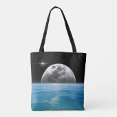 Maan over de oceaan tote bag (Achterkant)