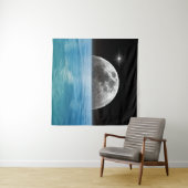 Maan over de oceaan wandkleed (In Situ (horizontaal))