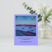 Maan over de Porcupine Eilanden ・ Maine Briefkaart (Staand voorkant)