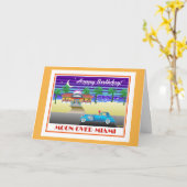 Maan over de Verjaardag van Miami Kaart (Gele Bloem)