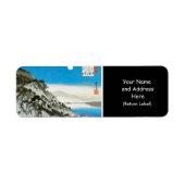 Maan over Ishiyama, Japan circa 1834-35 Etiket (Voorkant)