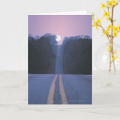 Maan over open weg kaart (Gele Bloem)