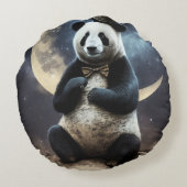 Maan Panda Rond Kussen (Achterkant)