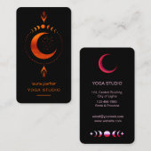 Maan Phases Crescent Mystic Holistic Tarot Fire Visitekaartje (Voorkant / Achterkant)