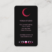 Maan Phases Crescent Mystic Holistic Tarot Fire Visitekaartje (Achterkant)