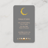 Maan Phases Crescent Mystic Holistic Tarot Fire Visitekaartje (Achterkant)