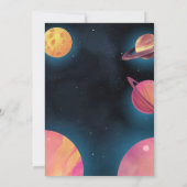 maan Planet Alien Stars Space Galaxy 1e Verjaardag Kaart (Achterkant)
