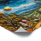 Maan planeten galaxy poster (Hoek)