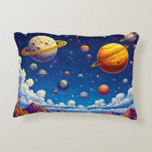 Maan planeten sterrenstelsel accent kussen (Achterkant)