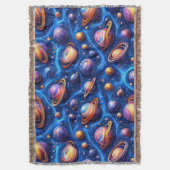 Maan planeten sterrenstelsel deken (Voorkant Verticaal)