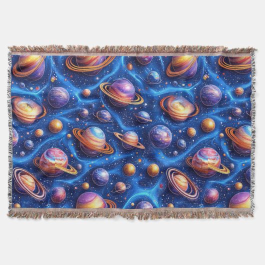 Maan planeten sterrenstelsel deken (Voorkant)