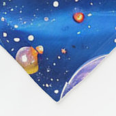 Maan planeten sterrenstelsel fleece deken (Hoek)