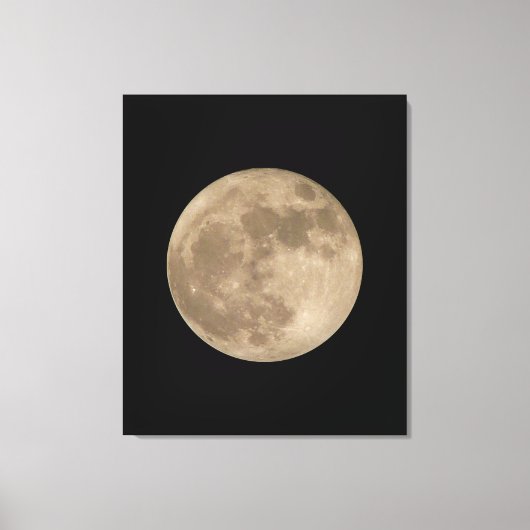 Maan Print Astronomie Maan Volle Maan Canvas Print (Voorkant)