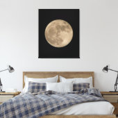 Maan Print Astronomie Maan Volle Maan Canvas Print (Insitu (Slaapkamer))