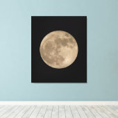 Maan Print Astronomie Maan Volle Maan Canvas Print (Insitu (Houten vloer))