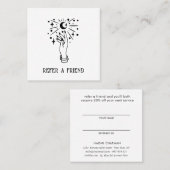 MAAN PSYCHISCH MEDIUM PALM LEZEN VERWIJS VRIEND VIERKANTE VISITEKAARTJE (Voorkant / Achterkant)