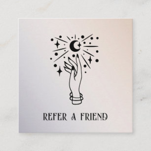 MAAN PSYCHISCH MEDIUM PALM LEZEN VERWIJS VRIEND VIERKANTE VISITEKAARTJE