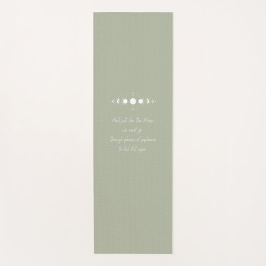 Maan Quote - Celestial Green Yogamat (Voorkant)