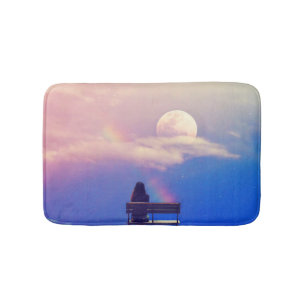 Maan Regenboog: Pastel Sky Beauty. Badmat