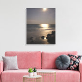 Maan rijzend boven de oceaan canvas afdruk (Insitu (Woonkamer))