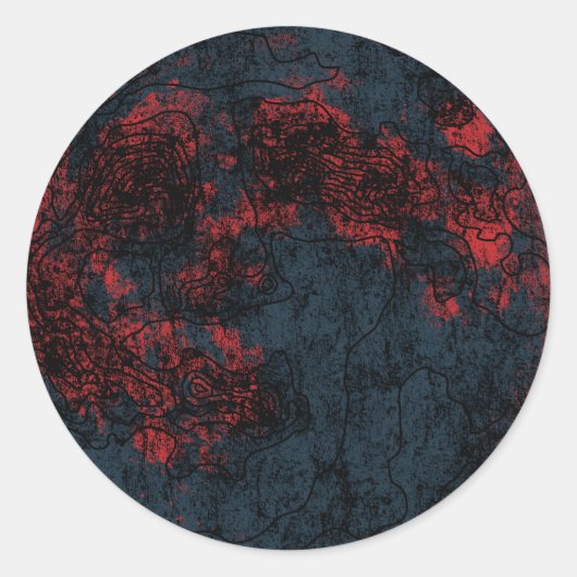 maan ronde sticker (Voorkant)