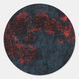 maan ronde sticker