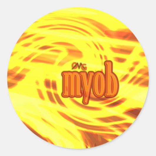 Maan! Ronde Sticker (Voorkant)