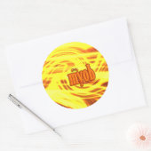 Maan! Ronde Sticker (Envelop)