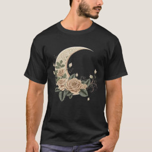 Maan Roos Bloemen Botanist Tuinman Aestheti T-shirt