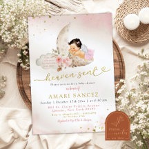 Maan Roze Boho Mexicaans Meisje Engel Baby Shower