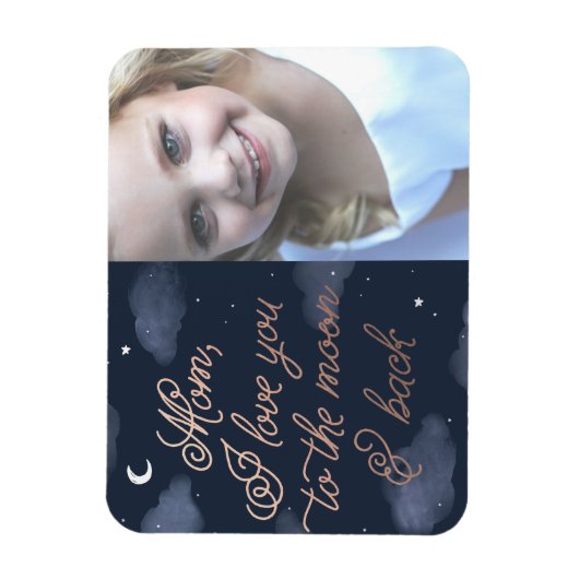 Maan & Rug Moederdag Magneet (Verticaal)