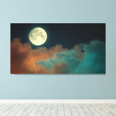 Maan Sereniteit Canvas Afdruk (Insitu (Houten vloer))