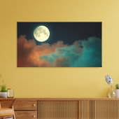 Maan Sereniteit Canvas Afdruk (Insitu (Woonkamer))