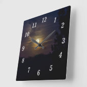 Maan Silhouet Wandklok (Hoek)