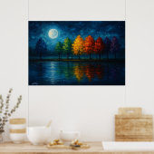 Maan Spectrum Landschap Poster (Keuken)