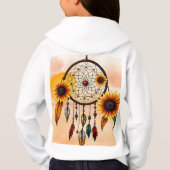 Maan Spirit - Wolf & Dream Catcher ontwerp hoodie (Achterkant)