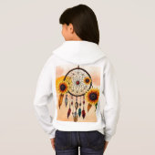 Maan Spirit - Wolf & Dream Catcher ontwerp hoodie (Achterkant volledig)