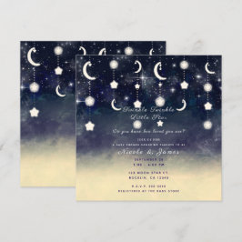 Maan Ster Glans Hemelse Aquarel Baby Shower Kaart