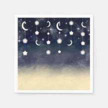 Maan Ster Glans Hemelse Aquarel Baby Shower