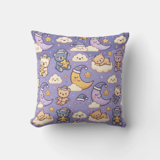 Maan Ster Wolk Babykamer Patroon Kussen
