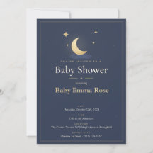Maan & Sterren Baby Shower Uitnodiging