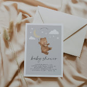 Maan Sterren Beer Baby Shower Uitnodiging 