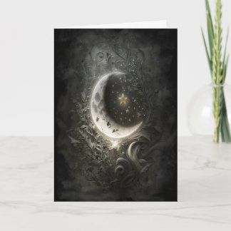 Maan Sterren Bloemige Vintage Tarot Muur Kaart