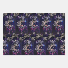 Maan Sterren Celestial BoHo Tween Gift 3 Inpakpapier Vel