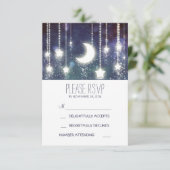 maan sterren en reeks van lichten bruiloft RSVP ka (Staand voorkant)