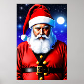 Maan, sterren en Sinterklaas | AI Art Poster (Voorkant)