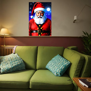 Maan, sterren en Sinterklaas   AI Art Poster