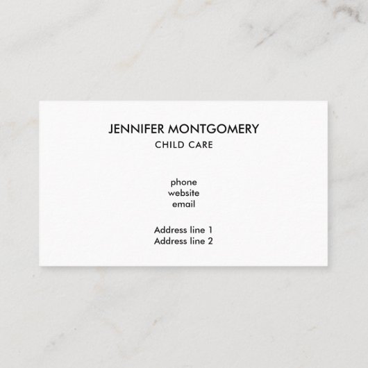 Maan, sterren en wolken Patroon op zwart Visitekaartje (Achterkant)