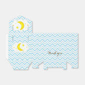 Maan & Sterren Favor Dozen-blauw & geel Bedankdoosjes (Uitgevouwen)